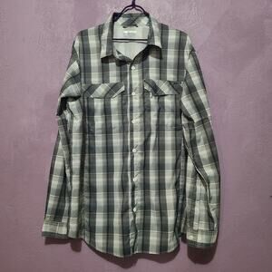 COLUMBIA PERFORMANCE FISHING GEAR PFG‎ LS VENTED BUTTON DOWN SHIRT MENS L